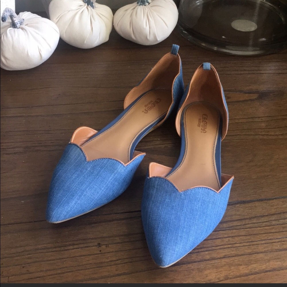 Denim flats shoes. Amazing condition.